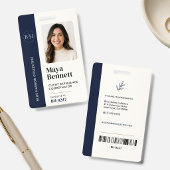 Badge de logo d'employé professionnel ID de sociét