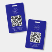 Badge de logo d'entreprise personnalisé avec code (Avant & arrière)
