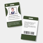 Badge de logo d'identification d'employé (Avant & arrière)