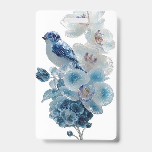 Badge de l'oiseau à l'orchidée bleue* (Avant)