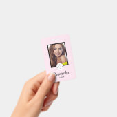 Badge de Maquillage Photo Logo Script Noir Rose Ro (Manuel / portable)