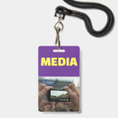 Badge de média (Avant avec lanière)