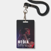 Badge de média de fond de photo ID (Avant avec lanière)