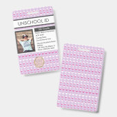 Badge de modèle d'élève en école à la maison non s (Avant & arrière)