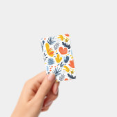 Badge de motif botanique abstrait vibrant (Manuel / portable)