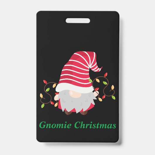Badge de Noël Gnomie (Avant)