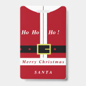 Badge de Noël Votre Nom Cadeau du Père Noël (Arrière)