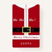 Badge de Noël Votre Nom Cadeau du Père Noël (Devant)