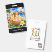 Badge de nom ʻOhana HIMELE Ipu (Avant & arrière)