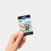 Badge de nom ʻOhana HIMELE Spam Musubi (Manuel / portable)