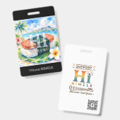 Badge de nom ʻOhana HIMELE Spam Musubi (Avant & arrière)