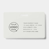 Badge de nom Carte | Badges d'identification perso (Arrière)