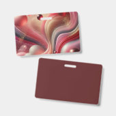 Badge de nom d'art abstrait (Avant & arrière)