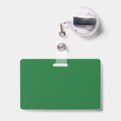 Badge de nom de bénévole vert professionnel (Arrière avec rétractable)