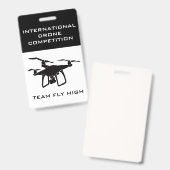 Badge de nom de compétition de drone (Avant & arrière)
