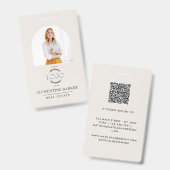 Badge de nom de l'agent immobilier moderne avec ar (Avant & arrière)