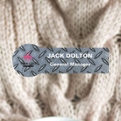 Badge de nom de l'employé en argent avec logo pers