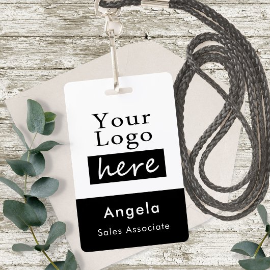 Badge de nom de logo d'entreprise simple