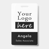Badge de nom de logo d'entreprise simple (Avant)