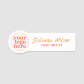 badge de nom de logo personnalisé (Devant)