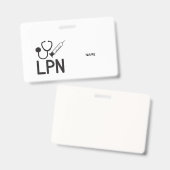 Badge de nom de LPN (Avant & arrière)