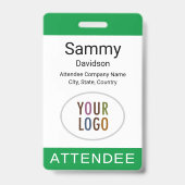 Badge de nom de participant Logo de la société du (Avant)