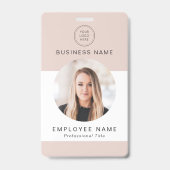 Badge de nom de photo de code-barres personnalisé (Avant)