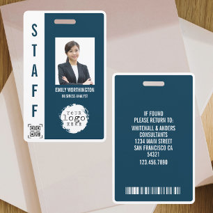 Badge de nom de photo d'employé personnalisé Code
