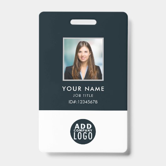 Badge de nom de photo d'employé personnalisé Code  (Avant)