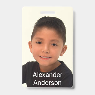 Badge de nom de photo personnalisé pour enfant