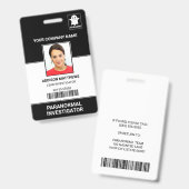 Badge de nom de pièce d'identité de photo d'employ (Avant & arrière)