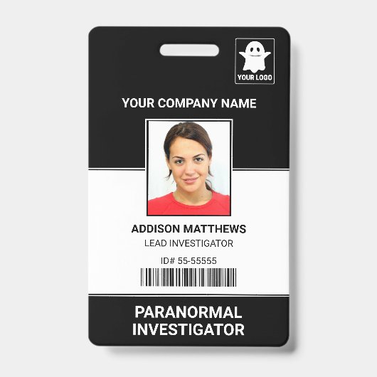 Badge de nom de pièce d'identité de photo d'employ (Avant)