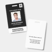 Badge de nom de pièce d'identité de photo d'employ (Avant & arrière)