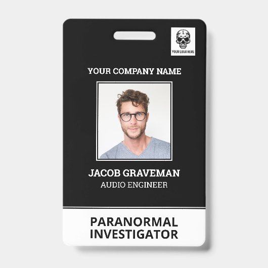 Badge de nom de pièce d'identité de photo d'employ (Avant)