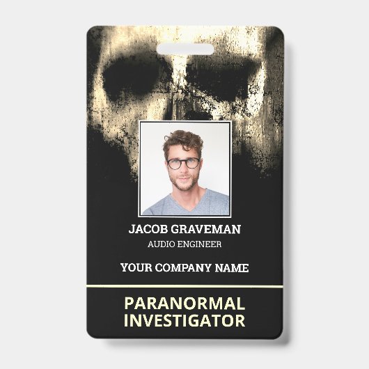 Badge de nom de pièce d'identité de photo d'employ (Avant)