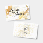 Badge de nom de Thérapeute en Massage (Avant & arrière)
