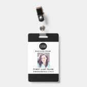 Badge de nom d'employé Carte d'identité Badges Bad (Avant avec clip)