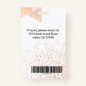 Badge de nom d'employé personnalisé | ID personnel (Dos)