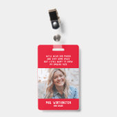 Badge de nom d'enseignant avec photo (Avant avec clip)