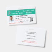 Badge de nom d'entreprise|ID employé|Pro|Personnel (Avant & arrière)