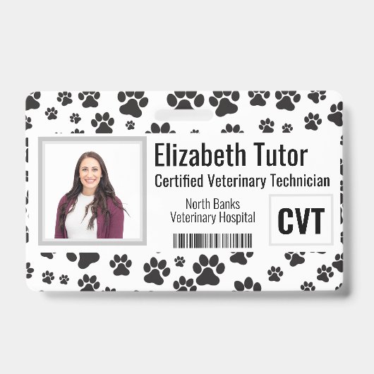 Badge de nom d'établissement vétérinaire (Avant)