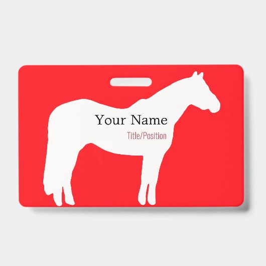 Badge de nom d'événement de cheval (Avant)