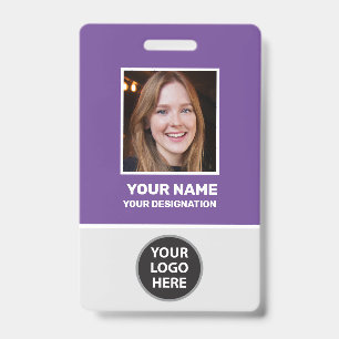 Badge de nom d'identité photo personnalisé avec lo