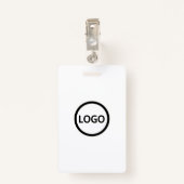 Badge de nom du bénévole avec Clip Logo personnali (Dos avec clip)