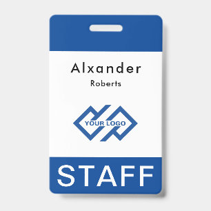 Badge de nom du personnel avec logo personnalisé