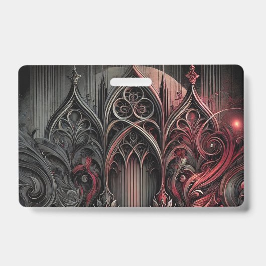 Badge de nom Élégance Gothique (Avant)