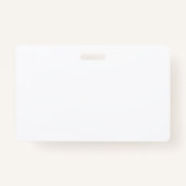 Badge de nom en PVC orange avec cordon ou bobine (Dos)