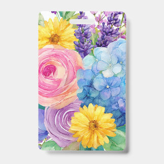 Badge de nom floral coloré |