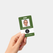 Badge de nom Forest Green avec photo d'identité (Manuel / portable)