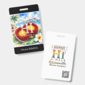 Badge de nom HIMELE ʻOhana ʻUlī'ulī (Avant & arrière)